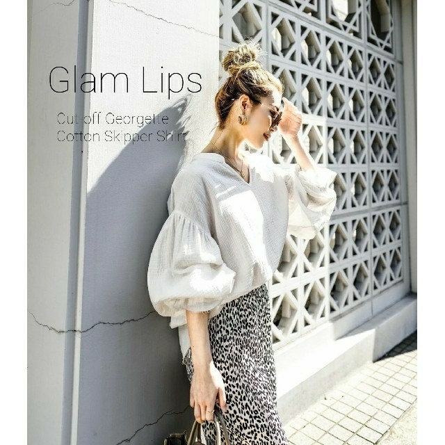 room306 CONTEMPORARY(ルームサンマルロクコンテンポラリー)の新品 Glam Lips コットンスキッパーシャツ レディースのトップス(シャツ/ブラウス(長袖/七分))の商品写真