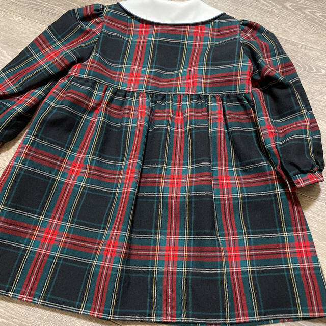 Petite fleur(プチフルール)のPetite fleur チェック柄ワンピース フォーマル レトロ キッズ/ベビー/マタニティのキッズ服女の子用(90cm~)(ドレス/フォーマル)の商品写真