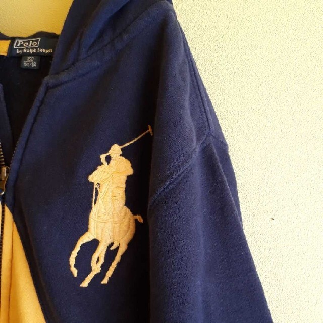 POLO RALPH LAUREN(ポロラルフローレン)のPolo Ralph Lauren 配色 ビックポニー 裏起毛 パーカー キッズ/ベビー/マタニティのキッズ服男の子用(90cm~)(ジャケット/上着)の商品写真