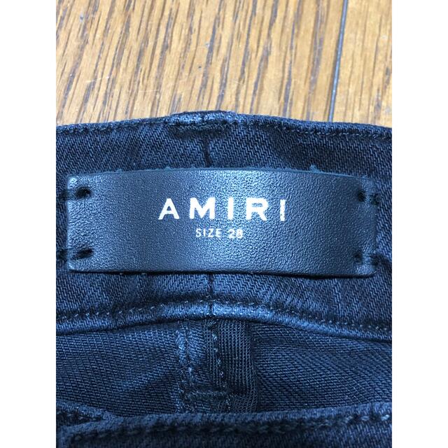 AMIRI アミリ MX1 レザー パッチ デニム パンツ 蛇腹 バイカーの通販 