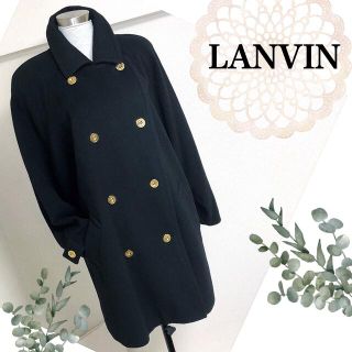 ランバン(LANVIN)のランバンのウールコート黒ブラック(ロングコート)