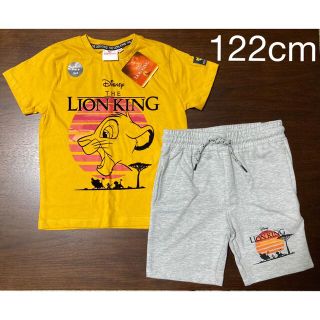 ディズニー(Disney)の日本未発売 ライオンキング 半袖Tシャツ＆短パンセット 黄 122cm(Tシャツ/カットソー)