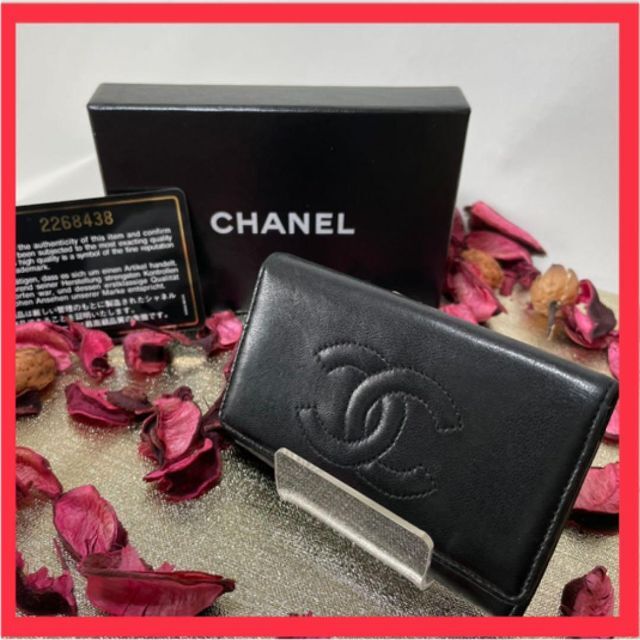 【正規品】シャネル キーケース キャビアスキン　ブラック レザー CHANEL