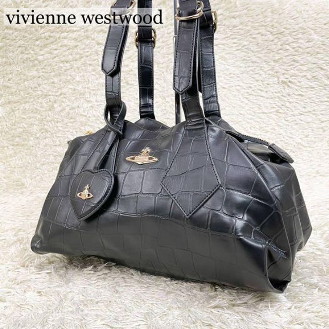 美品 ️レア viviennewestwood ボストンバッグ オーブ レザー 黒 卸売 9537円 sandorobotics.com