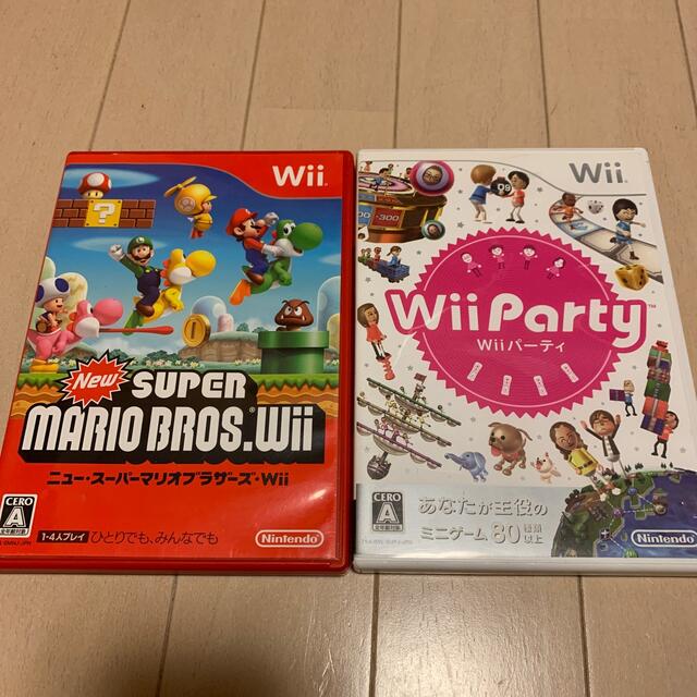 New スーパーマリオブラザーズ Wii Wii＋Wii Party Wii エンタメ/ホビーのゲームソフト/ゲーム機本体(家庭用ゲームソフト)の商品写真