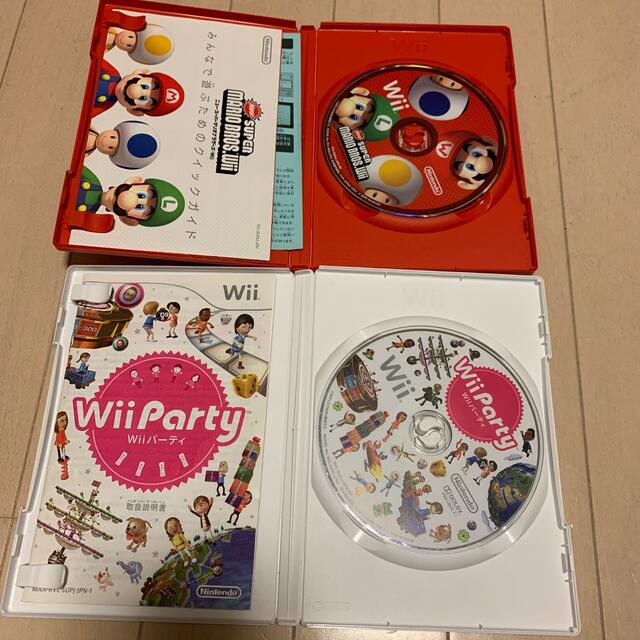 New スーパーマリオブラザーズ Wii Wii＋Wii Party Wii エンタメ/ホビーのゲームソフト/ゲーム機本体(家庭用ゲームソフト)の商品写真