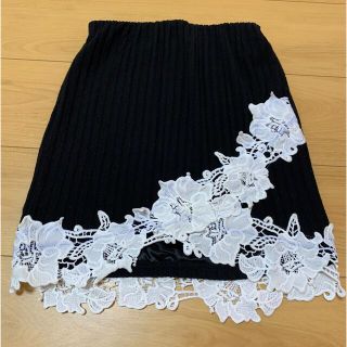 デイライルノアール(Delyle NOIR)のレース付き　カシュクールスカート(ミニスカート)