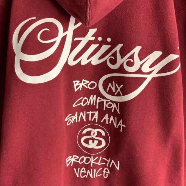 STUSSY - 【希少カラー】ステューシー☆バックプリント パーカー 即