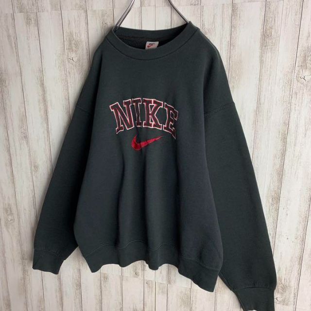 NIKE スウェット センターロゴ　ロンT　刺繍　銀タグ　白タグ　90s 程度良