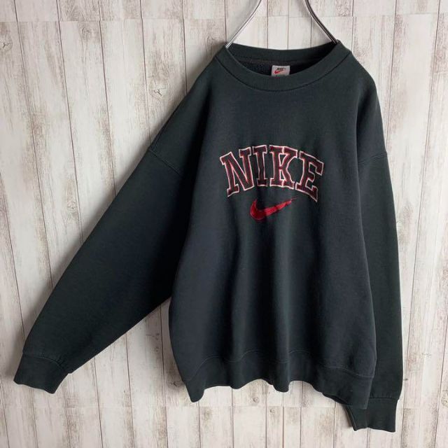 NIKE - 【希少デザイン】ナイキ☆センター刺繍 スウェット 白タグ 90s 入手困難 レアの通販 by 古着屋chay's shop