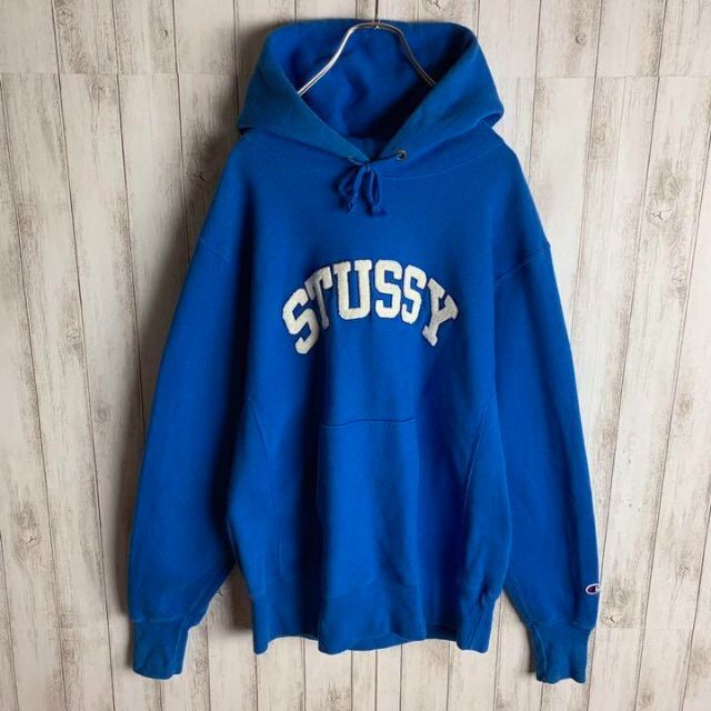 【※激レア】stussy ステューシー★BOXロゴ スウェットパーカー M 希少