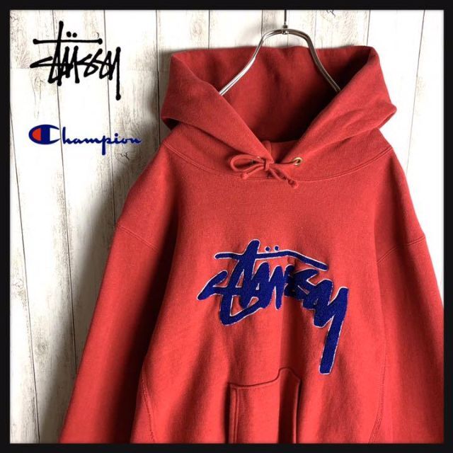 stussy ロゴパーカー