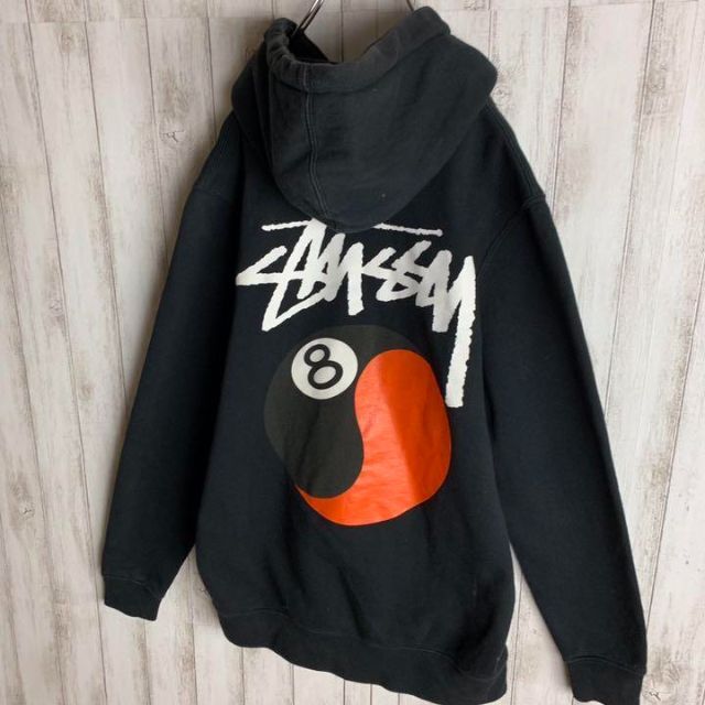 《激レア》ステューシー STUSSY☆パーカー XL デカロゴ キャメル