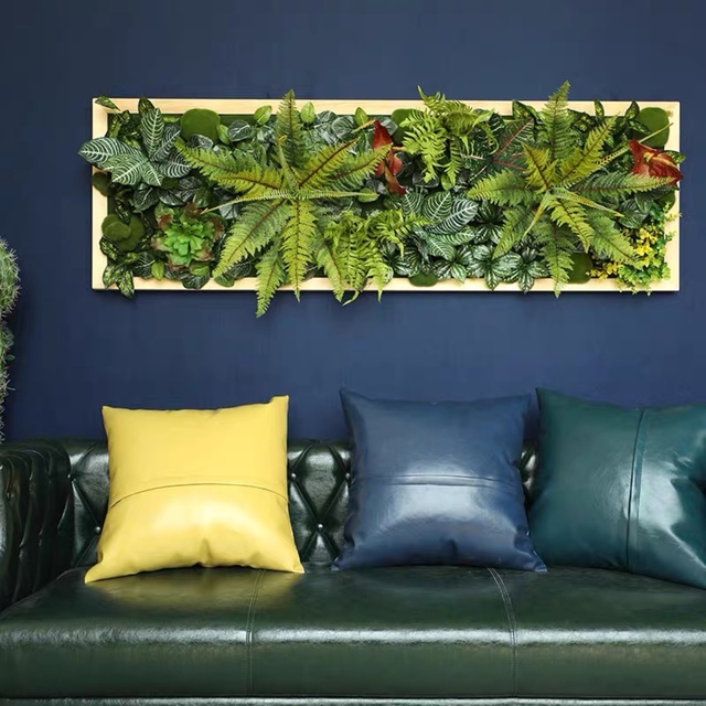 人工観葉植物 壁掛けインテリア ディスプレイ 壁掛けミックスグリーン 壁掛け