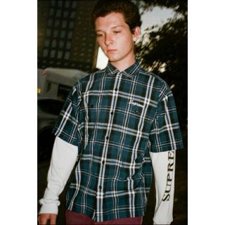 Supreme Thermal Work ShirtＳバーバリー他ステッカー付き