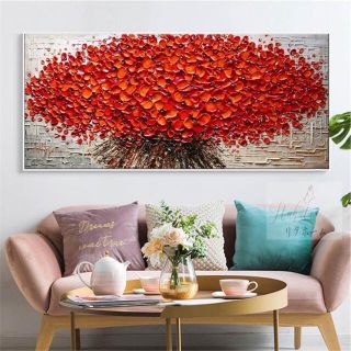 好評NEW】 手作り油画 額つき 美術品 絵画インテリア壁飾り 油絵壁画