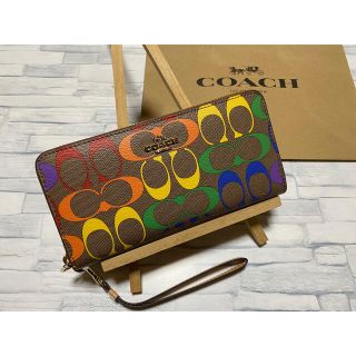 コーチ(COACH)の【COACH】コーチ長財布 レインボーシグネチャー(C4537)(長財布)