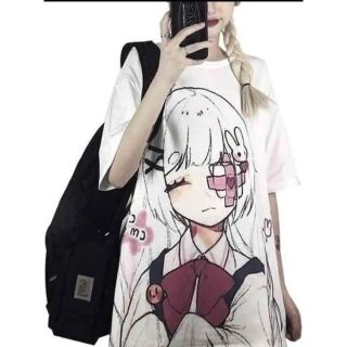 ☆専用☆病みかわ少女 グラフィックTシャツ ホワイト(Tシャツ(半袖/袖なし))