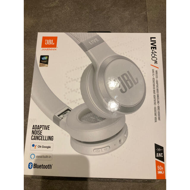 新品未開封】JBL ワイヤレスヘッドホンJBLLIVE460NC Whiteの通販 by