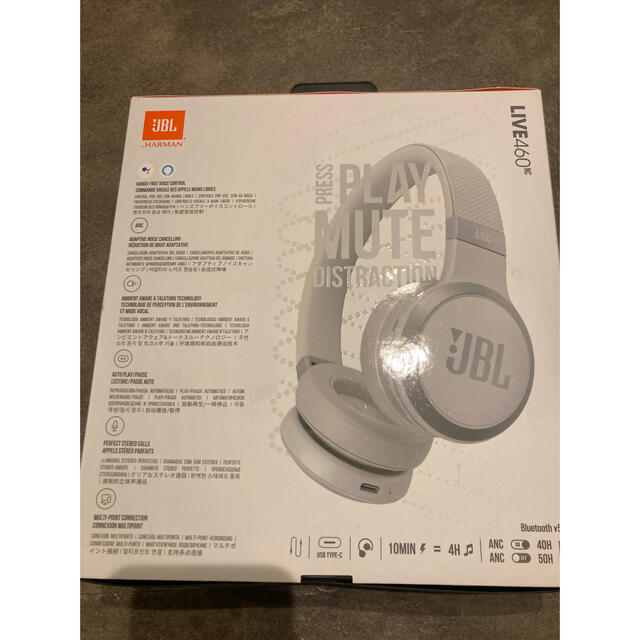 新品未開封】JBL LIVE460NCWHT ワイヤレスヘッドホン ホワイト-