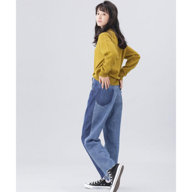 Lee(リー)のLee ワイドデニム パンツ　低身長　s xsハイライズ　フレア レディースのパンツ(デニム/ジーンズ)の商品写真