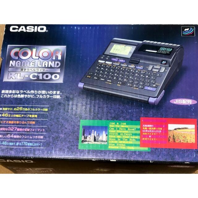 CASIO カラーネームランド ラベルプリンター KL-C100 テープ付き