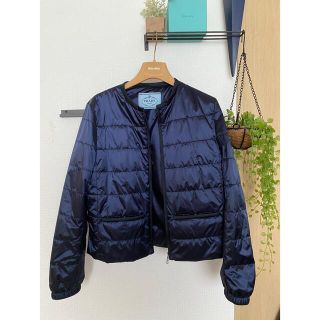 新品PRADA  ジャケット レディース ネイビー　42 LからXL