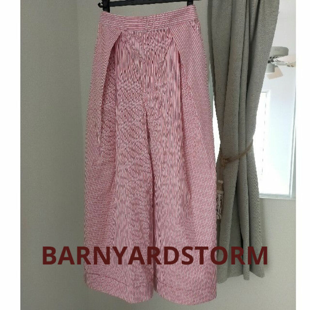 BARNYARDSTORM(バンヤードストーム)の【美品】BARNYARDSTORM バンヤードストーム ストライプ　ワイドパンツ レディースのパンツ(カジュアルパンツ)の商品写真