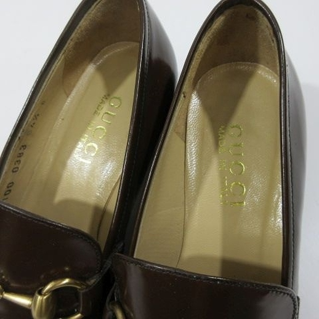 Gucci(グッチ)のグッチ GUCCI ホースビットローファーパンプス シューズ 茶色  レディースの靴/シューズ(ハイヒール/パンプス)の商品写真