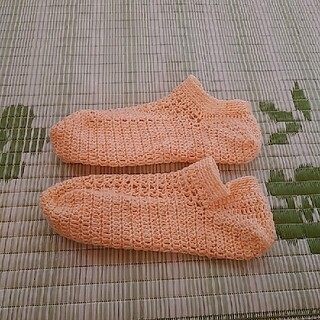 手編み 靴下カバー  2点セット(レッグウェア)