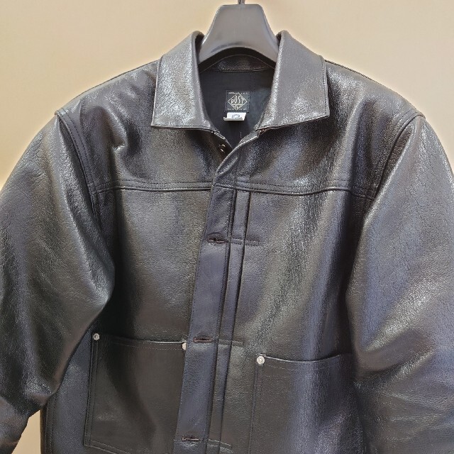 POST OVERALLS - ポストオーバーオールズ レザージャケットの通販 by