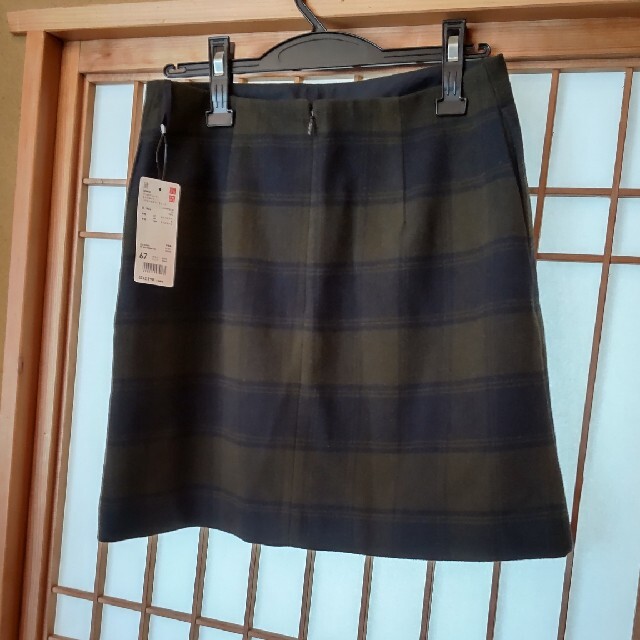 UNIQLO(ユニクロ)のユニクロショートスカート ウエスト６７センチチェック レディースのスカート(ミニスカート)の商品写真