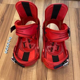 バートン(BURTON)のBURTON ビンディング　custom 赤　メンズＬサイズ(バインディング)