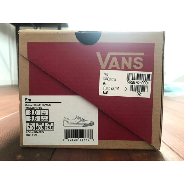 VANS(ヴァンズ)の新品未使用 vans era バンズ エラ チェッカー メンズの靴/シューズ(スニーカー)の商品写真