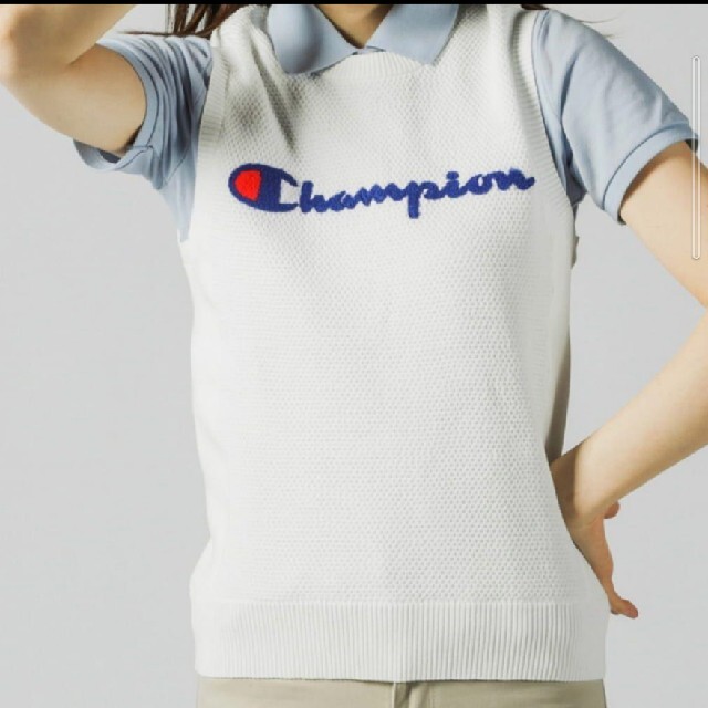 Champion(チャンピオン)の新品 希少 L champion golf USA ベスト プロ使用モデル 白 スポーツ/アウトドアのゴルフ(ウエア)の商品写真