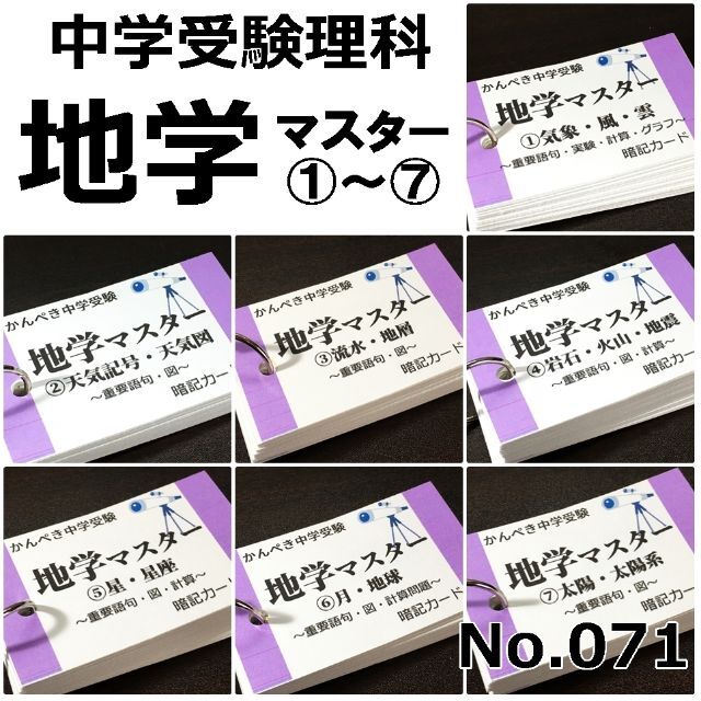 中学受験　暗記カード　算数・国語・理科・社会　暗記カードセット エンタメ/ホビーの本(語学/参考書)の商品写真