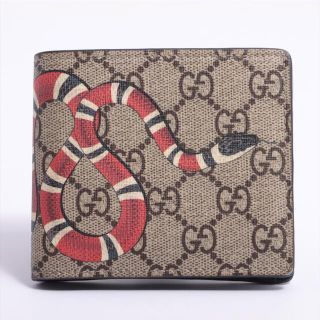 グッチ(Gucci)の【全国送料無料】GUCCI グッチ GGスプリーム キングスネーク二つ折財布(折り財布)