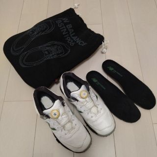 ニューバランス(New Balance)の【値下げ】ニューバランス　ゴルフシューズ　袋付き　グリーン(シューズ)