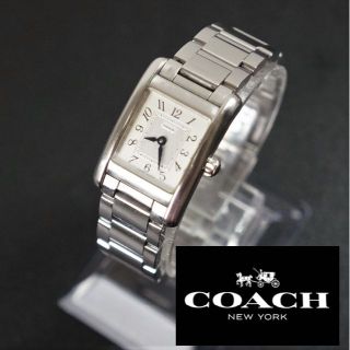 コーチ(COACH)の【稼働品】COACH　スクエアタイプ　レディース腕時計　電池交換済(腕時計)