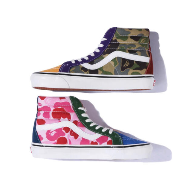 A BATHING APE(アベイシングエイプ)のBAPE VANS MULTI CAMO SK8-HI ベイプ バンズ マルチ メンズの靴/シューズ(スニーカー)の商品写真