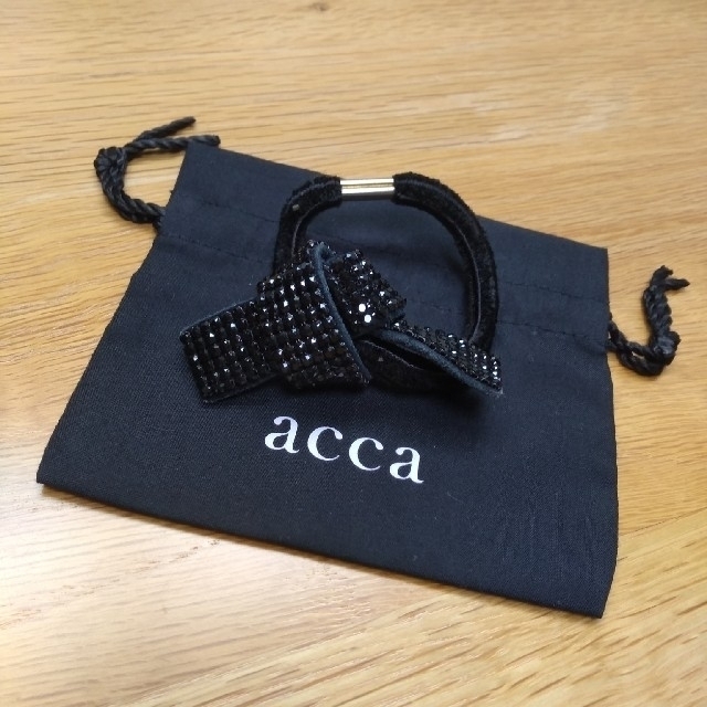 acca☆リボン☆ゴム☆ブラック☆シンプル acca☆リボン☆ゴム☆ブラック☆シンプル