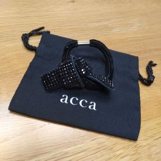 アッカ(acca)のacca☆リボン☆ゴム☆ブラック☆シンプル(ヘアゴム/シュシュ)