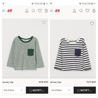 エイチアンドエム(H&M)の★H&M新品★長袖5枚とパンツ2枚(Tシャツ/カットソー)