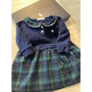 ポロラルフローレン(POLO RALPH LAUREN)のポロ　ポロベビー　ラルフローレン 　ワンピース　緑　グリーン　チェック(ワンピース)