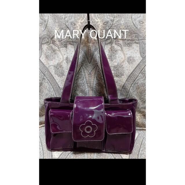 MARY QUANT マリークワント ナイロン ショルダーバッグ エナメル