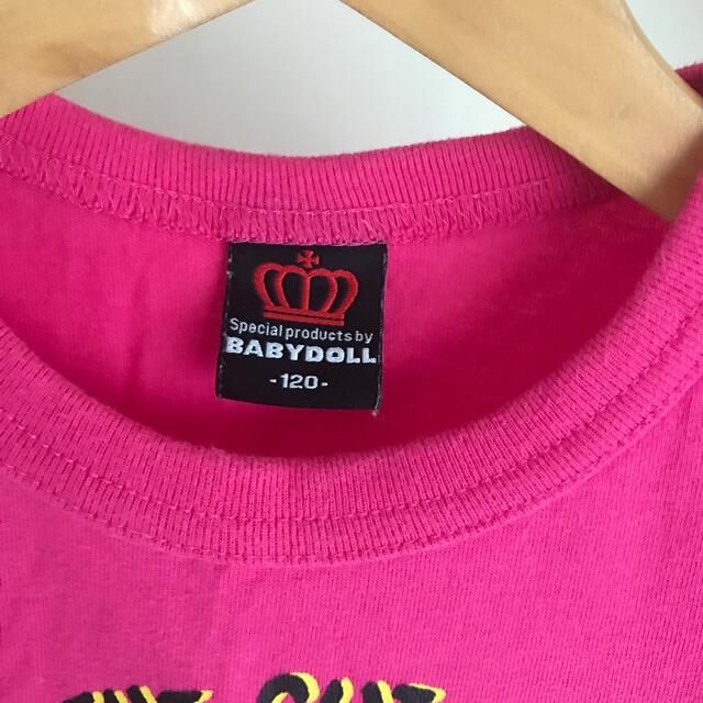 BABYDOLL(ベビードール)のロンT ミニー　120センチ　ピンク キッズ/ベビー/マタニティのキッズ服女の子用(90cm~)(Tシャツ/カットソー)の商品写真