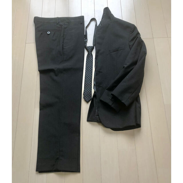 BLACK STRIPE SUIT JAKET:140/ PANTS:150