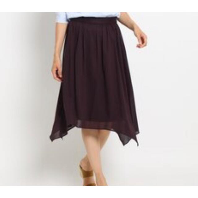 UNTITLED(アンタイトル)の新品 UNTITLED イレヘムミディ丈スカート レディースのスカート(ひざ丈スカート)の商品写真