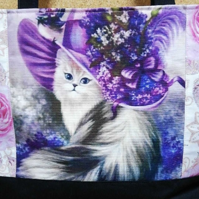 NEW限定品】 ♡ゴージャスな帽子をかぶったネコとデラックスなバラ柄 NEW限定品】 ♡ゴージャスな帽子をかぶったネコとデラックスなバラ柄