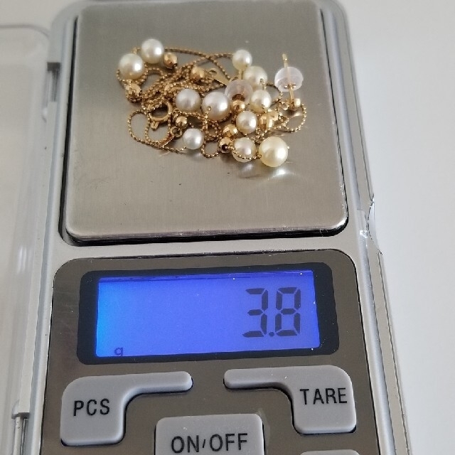 JEWELRY TSUTSUMI(ジュエリーツツミ)のアコヤ K18 ネックレスとピアスセット　k18　18金　ダイヤモンド レディースのアクセサリー(ネックレス)の商品写真
